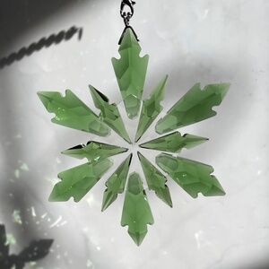 Crystal Snowflake Sun Catcher Christmas Tree Decor Czech Bohemia Crystal Gift